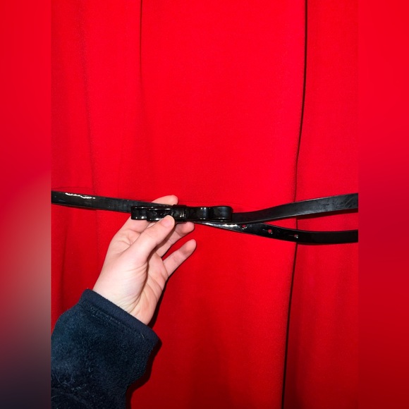 ELLE Beaded Collar and Bow Fit Red Flared Dress. Great condition. Size 14 - Picture 3 of 7